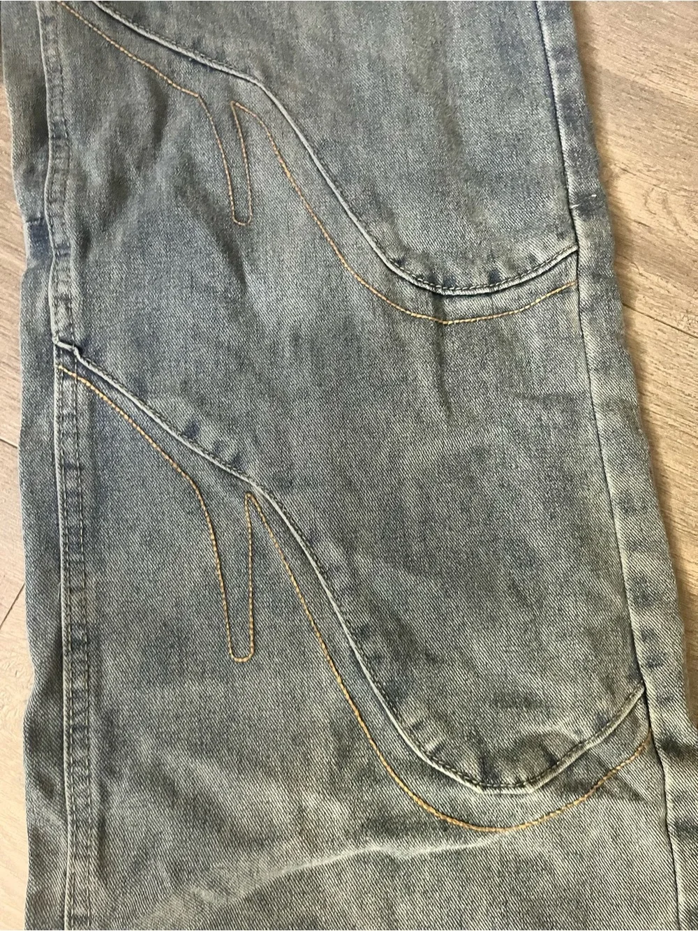 REVICE Light Blue Wide-Leg Flare Jeans